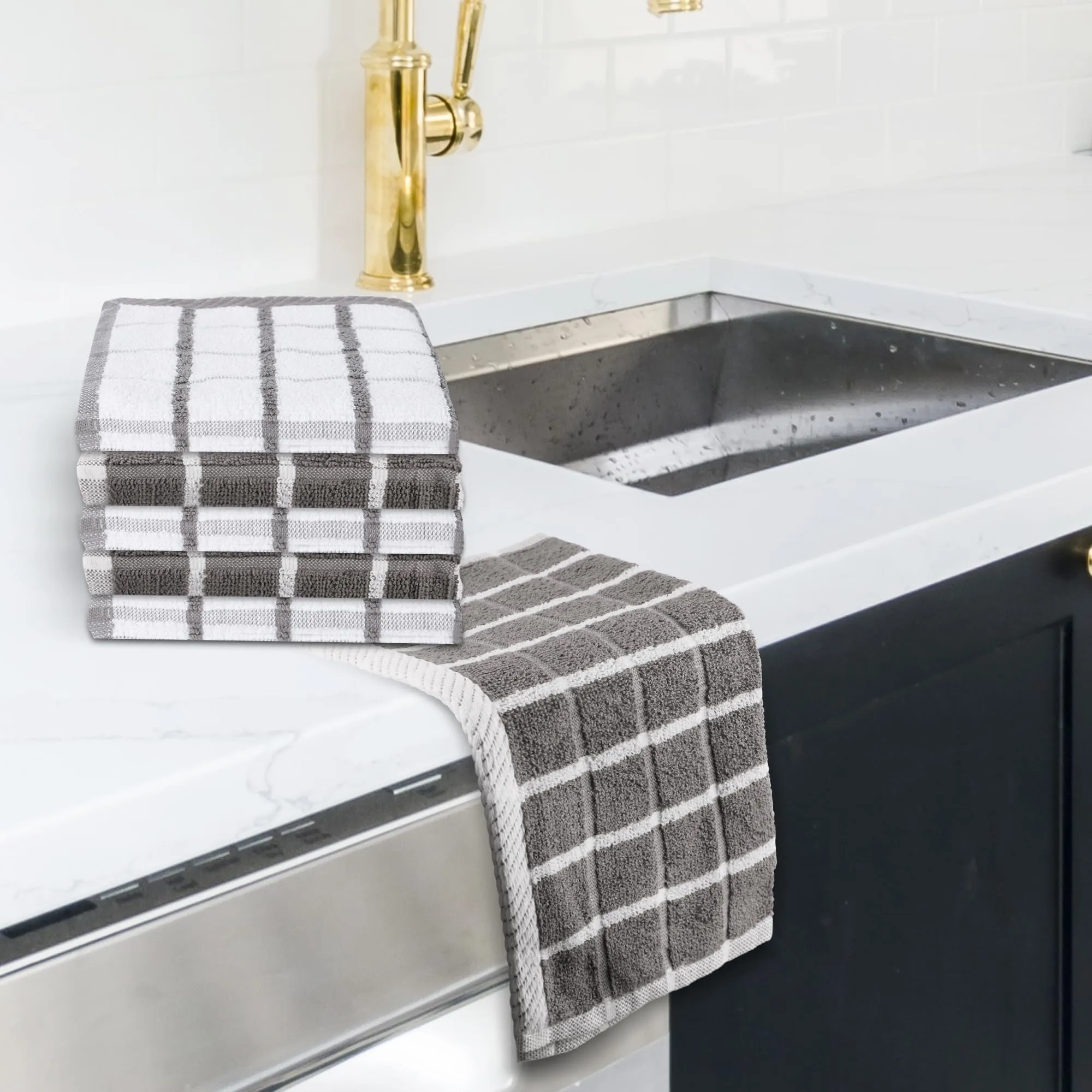 Urban Villa: French Kitchen Towels - 100% Cotton, with Hanging Loops