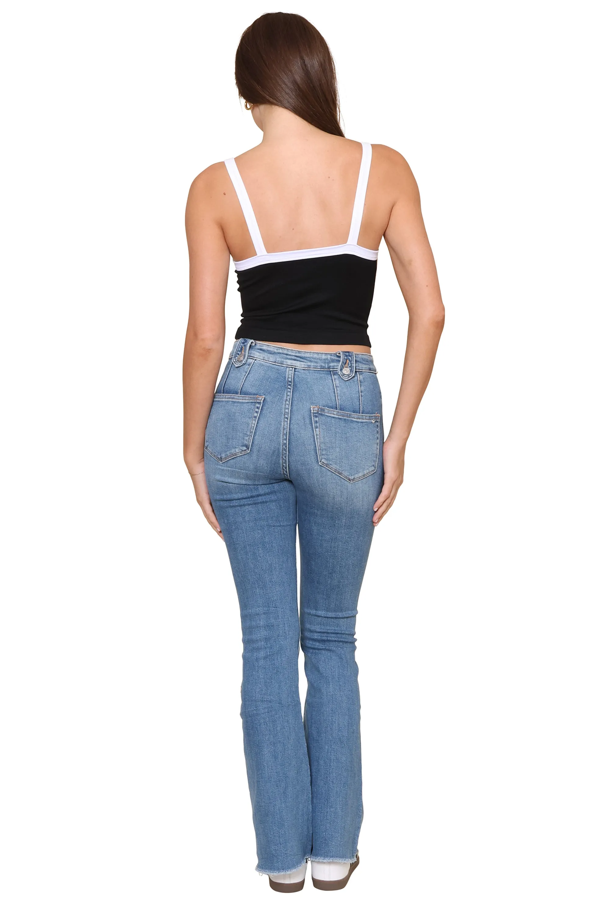 V Neck Tank W Thick Binding