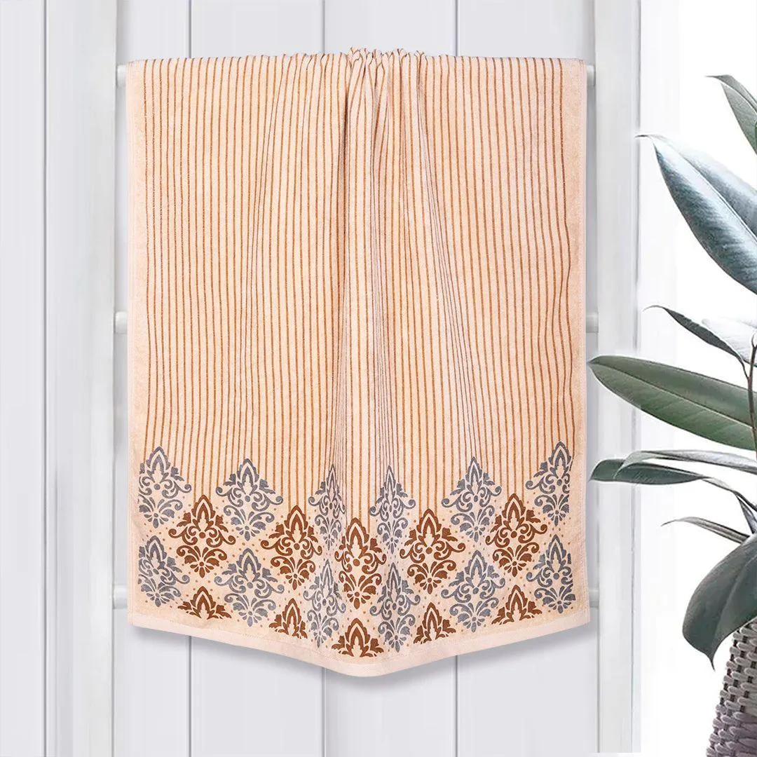 Valle 450 GSM Printed Cotton Towel Set of 4
