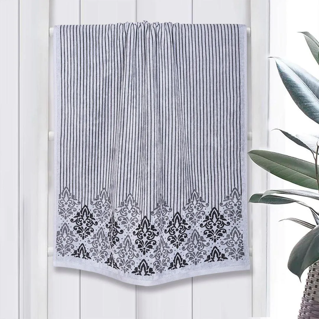 Valle 450 GSM Printed Cotton Towel Set of 4