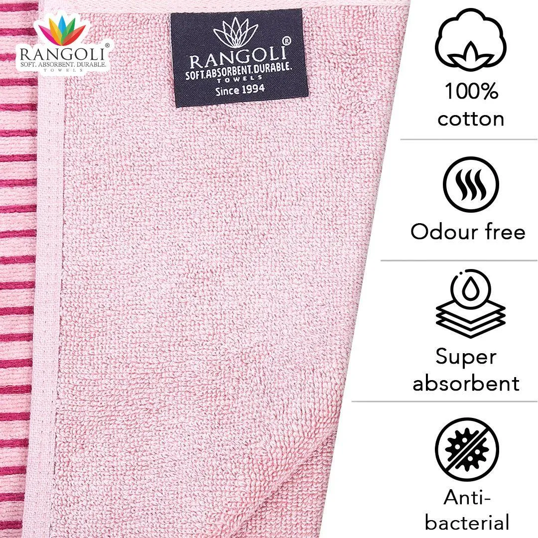 Valle 450 GSM Printed Cotton Towel Set of 4