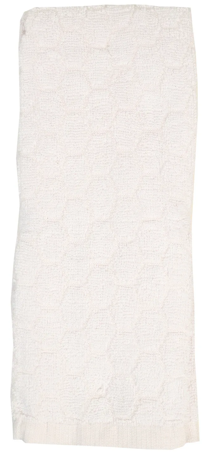 White Terry Cotton Kitchen Towel - Three Pack