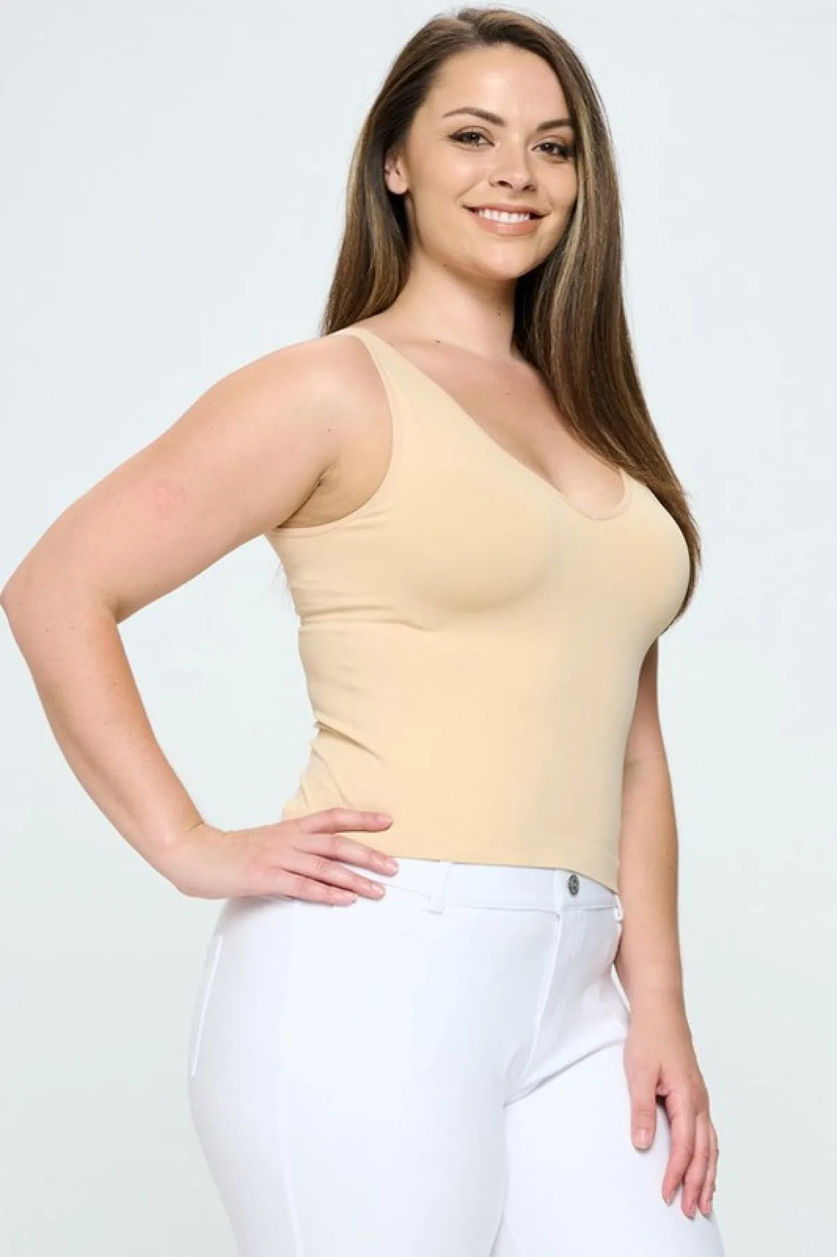 Yelete Short Version-Reversible V Neckline Seamless Tank