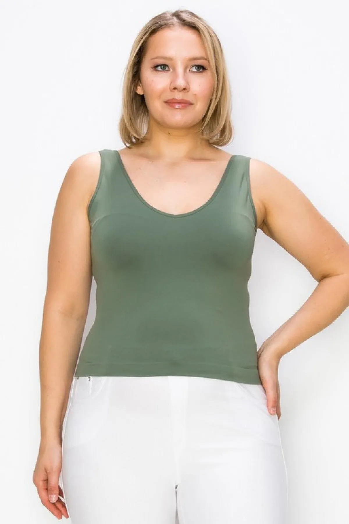Yelete Short Version-Reversible V Neckline Seamless Tank